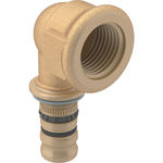 Codo de transición 90° Geberit serie Mepla con rosca hembra: CW617N, d=16mm, Rp=1/2″